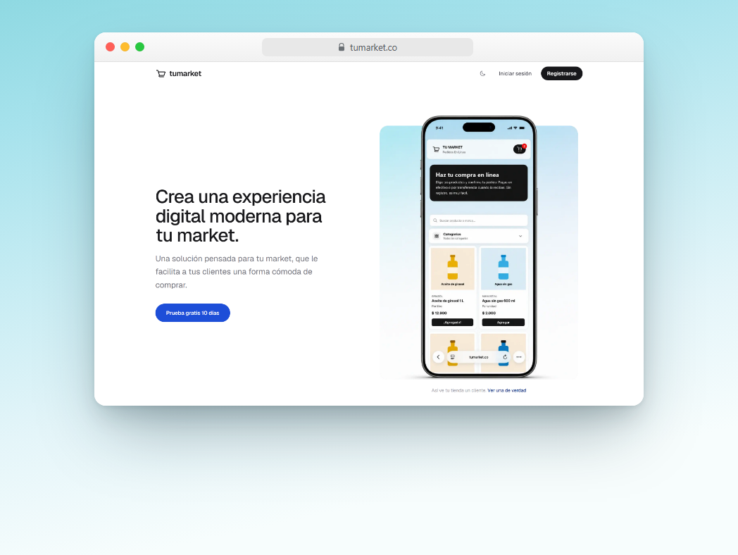 TUMARKET.CO — Online ordering platform for local markets & grocery stores.
